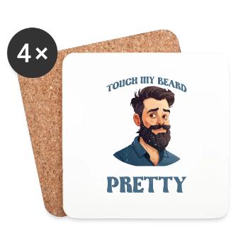 Touch My Beard And Tell Me I'm Pretty 12 - Untersetzer (4er-Set) - Weiß - Vorne