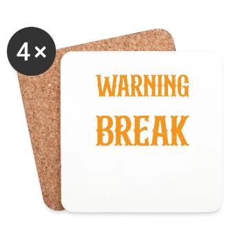 Warning I Break Stuff 23 - Untersetzer (4er-Set) - Weiß - Vorne