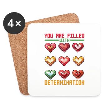 You Are Filled With Determination 25 - Untersetzer (4er-Set) - Weiß - Vorne