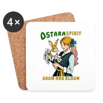 FRAU HASE BLUME OSTARA SPIRIT - Dessous de verre (lot de 4) - blanc - Devant