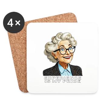 OLDER WOMAN EXPERIENCE IS MY PRIDE - Coasters (set of 4) - white - Front