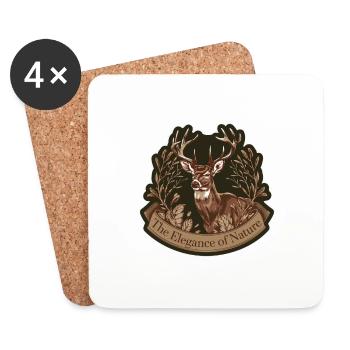 L’ÉLÉGANCE DE LA NATURE - Dessous de verre (lot de 4) - blanc - Devant