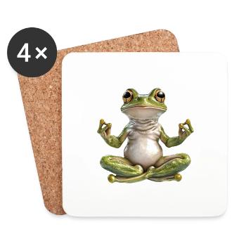 Frosch - Untersetzer (4er-Set) - Weiß - Vorne