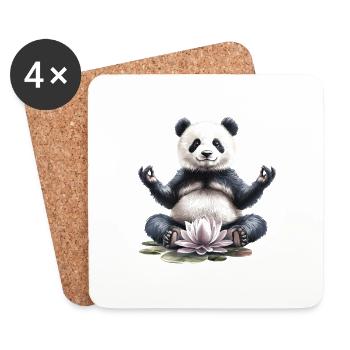 Panda - Untersetzer (4er-Set) - Weiß - Vorne