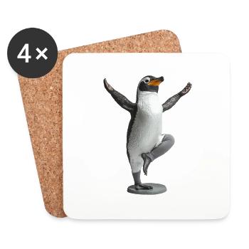 Pinguin - Untersetzer (4er-Set) - Weiß - Vorne