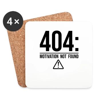 404: Motivation not found - Coasters (set of 4) - white - Front