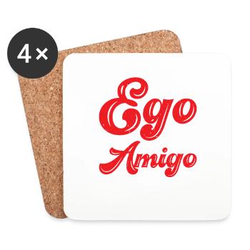 Your Ego Is Not Your Amigo 81 - Untersetzer (4er-Set) - Weiß - Vorne