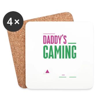 Daddy's Gaming Buddy - Untersetzer (4er-Set) - Weiß - Vorne