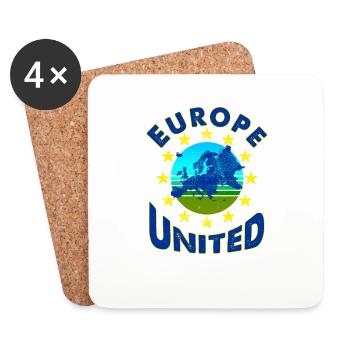 L’Europe unie pour la démocratie et la diversité - Dessous de verre (lot de 4) - blanc - Devant