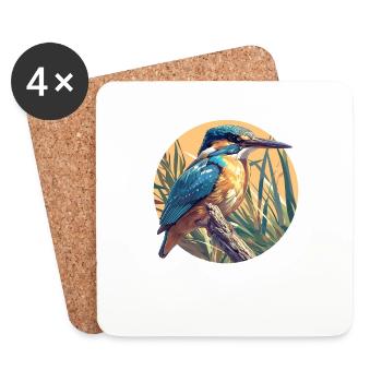 Kingfishers Kingfisher - Coasters (set of 4) - white - Front