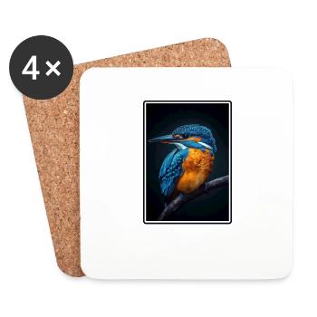 Kingfishers Kingfisher - Coasters (set of 4) - white - Front