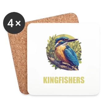 Kingfishers Kingfisher - Coasters (set of 4) - white - Front