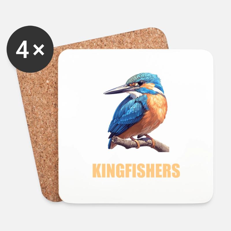Eisvögel Eisvogel - Untersetzer (4er-Set) - Weiß