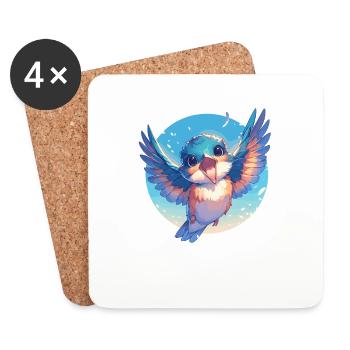Kingfishers Kingfisher - Coasters (set of 4) - white - Front