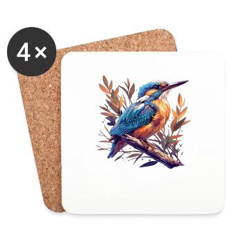 Kingfishers Kingfisher - Coasters (set of 4) - white - Front