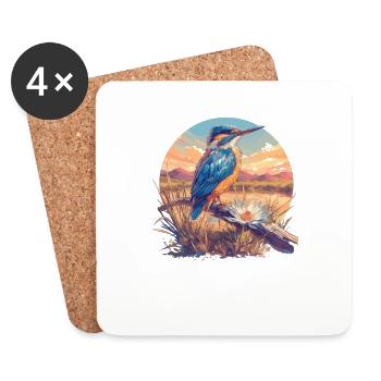 Kingfishers Kingfisher - Coasters (set of 4) - white - Front