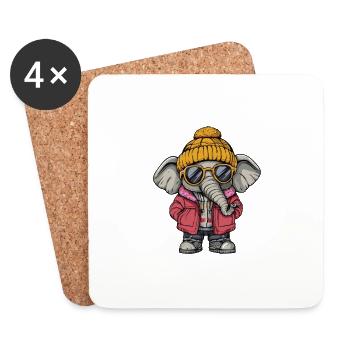 Mammut Cool Comic - Coasters (set of 4) - white - Front