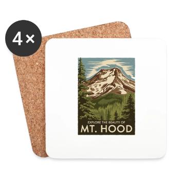 Oregon Mount Hood für Oregon Urlauber - Untersetzer (4er-Set) - Weiß - Vorne