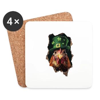 St. Patrick Huhn - Untersetzer (4er-Set) - Weiß - Vorne