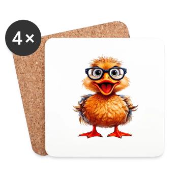 DUCK GLASSES - Coasters (set of 4) - white - Front