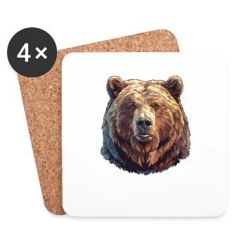 Ours Kodiak Ours Kodiak - Dessous de verre (lot de 4) - blanc - Devant