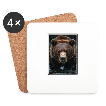 Ours Kodiak Ours Kodiak - Dessous de verre (lot de 4) - blanc - Devant