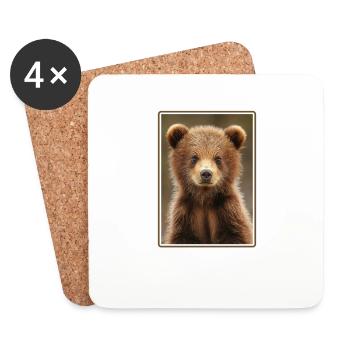 Ours Kodiak Ours Kodiak - Dessous de verre (lot de 4) - blanc - Devant