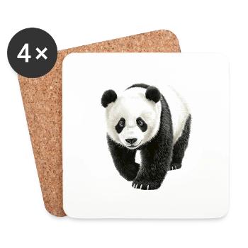 Panda - Untersetzer (4er-Set) - Weiß - Vorne