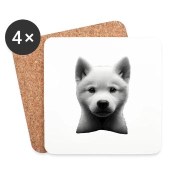 Akita - Untersetzer (4er-Set) - Weiß - Vorne