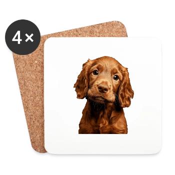 Irish Setter - Untersetzer (4er-Set) - Weiß - Vorne