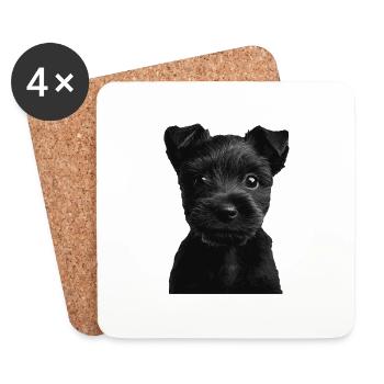 Scottish Terrier - Untersetzer (4er-Set) - Weiß - Vorne