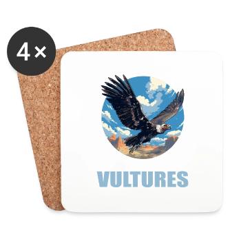 Vulture Geier - Untersetzer (4er-Set) - Weiß - Vorne