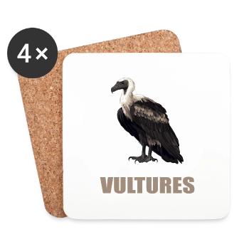 Vulture Geier - Coasters (set of 4) - white - Front