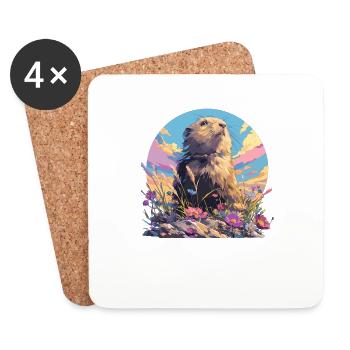 Lemmings Lemming - Coasters (set of 4) - white - Front