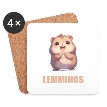 Lemmings Lemming - Coasters (set of 4) - white - Front