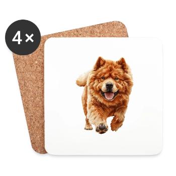 Chow-Chow - Untersetzer (4er-Set) - Weiß - Vorne