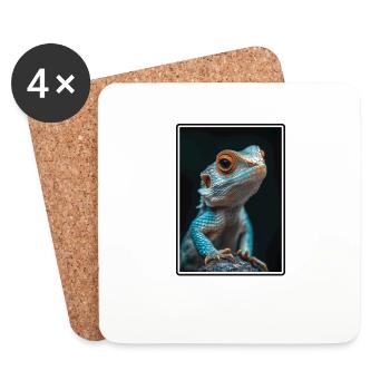 Lézards Lézard - Dessous de verre (lot de 4) - blanc - Devant
