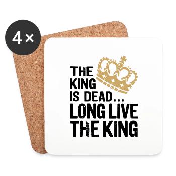 The King is Dead long live the King - Coasters (set of 4) - white - Front