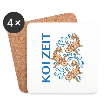 Koi Time Saying Koi Carp Lover - Coasters (set of 4) - white - Front