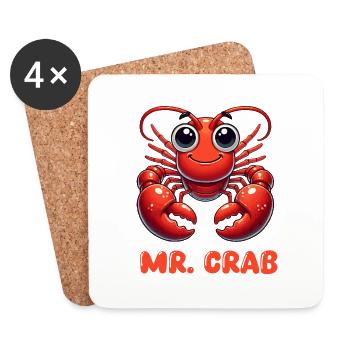 Crab - Coasters (set of 4) - white - Front