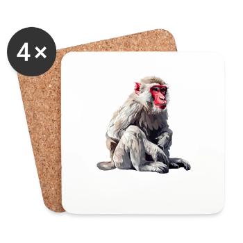 Macaque Macaque - Dessous de verre (lot de 4) - blanc - Devant