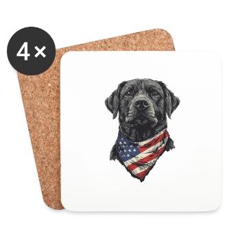 Labrador Retriever - Untersetzer (4er-Set) - Weiß - Vorne