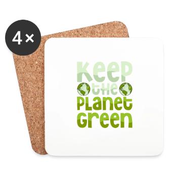Keep The Planet Green Earth Day Planet - Untersetzer (4er-Set) - Weiß - Vorne