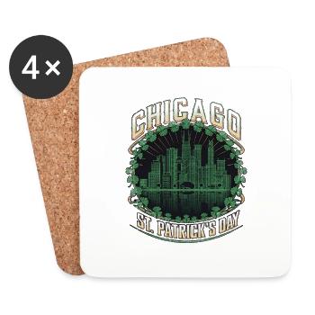 Chicago Saint-Patrick - Dessous de verre (lot de 4) - blanc - Devant