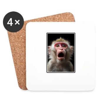 Macaque Macaque - Dessous de verre (lot de 4) - blanc - Devant