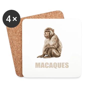 Macaque Macaque - Coasters (set of 4) - white - Front