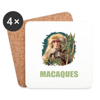 Macaque Macaque - Coasters (set of 4) - white - Front