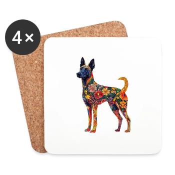 Belgischer Malinois - Untersetzer (4er-Set) - Weiß - Vorne