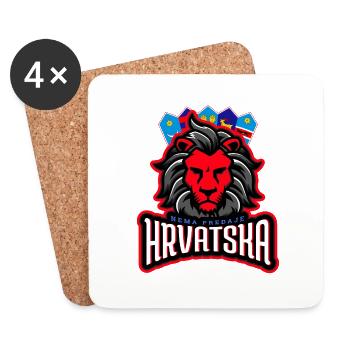 HRVATSKA MAJICA HRVATSKA LAV - Untersetzer (4er-Set) - Weiß - Vorne