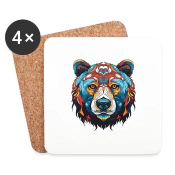 Eisbär Portrait Polar bär - Untersetzer (4er-Set) - Weiß - Vorne